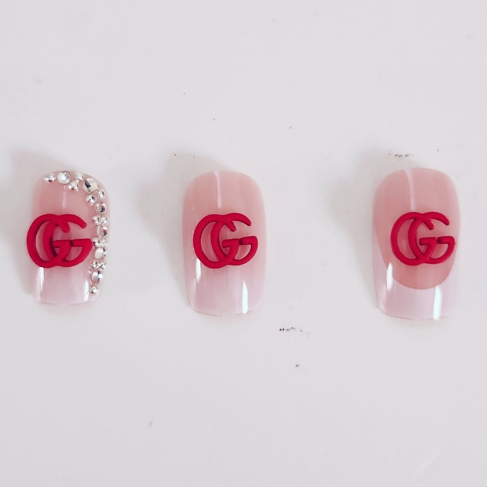 Luxury Nail Charms Red